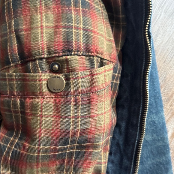 Zara Tan and Blue Sherpa Lined Jacket - Picture 15 of 16